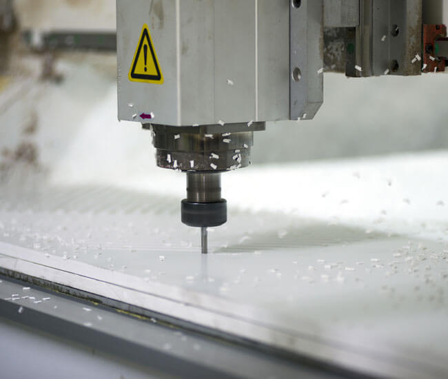 A CNC router in action