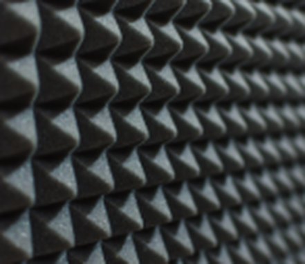 Close-up of convoluted profile polyethylene foam